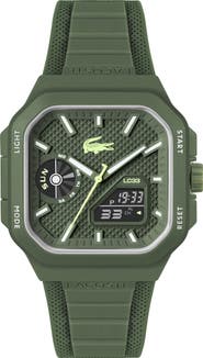 Lacoste LC33 Ana-Digi Silicone Strap Watch, 44mm x 50mm
