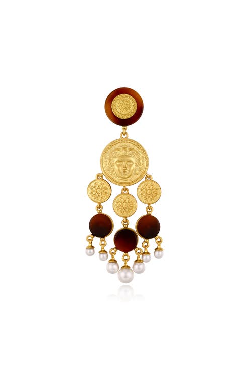 Rc Retro Chic Retro Coin Tassel Earrings In Gold