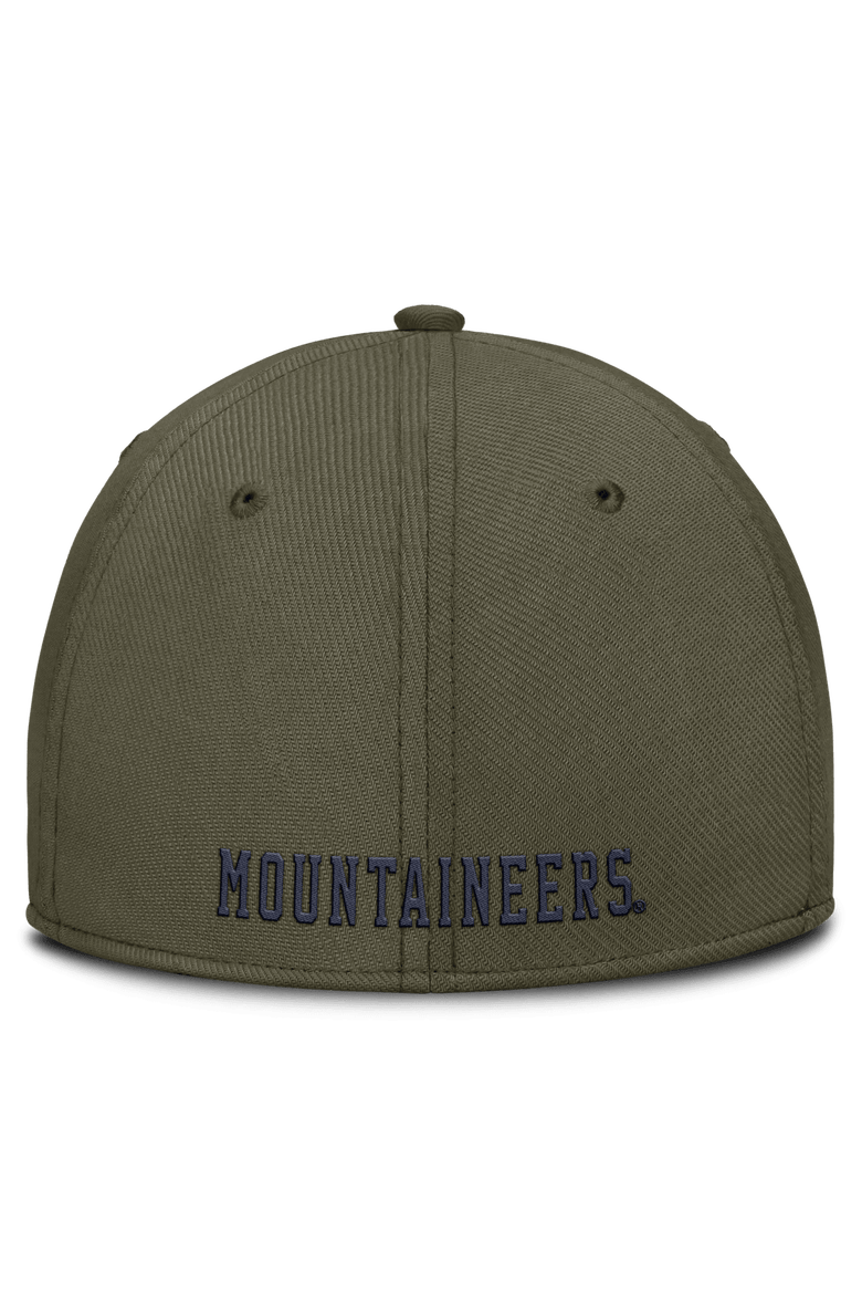 Men's Nike  Olive West Virginia Mountaineers Primetime SwooshFlex Dri-FIT Hat, Alternate, color, Olive