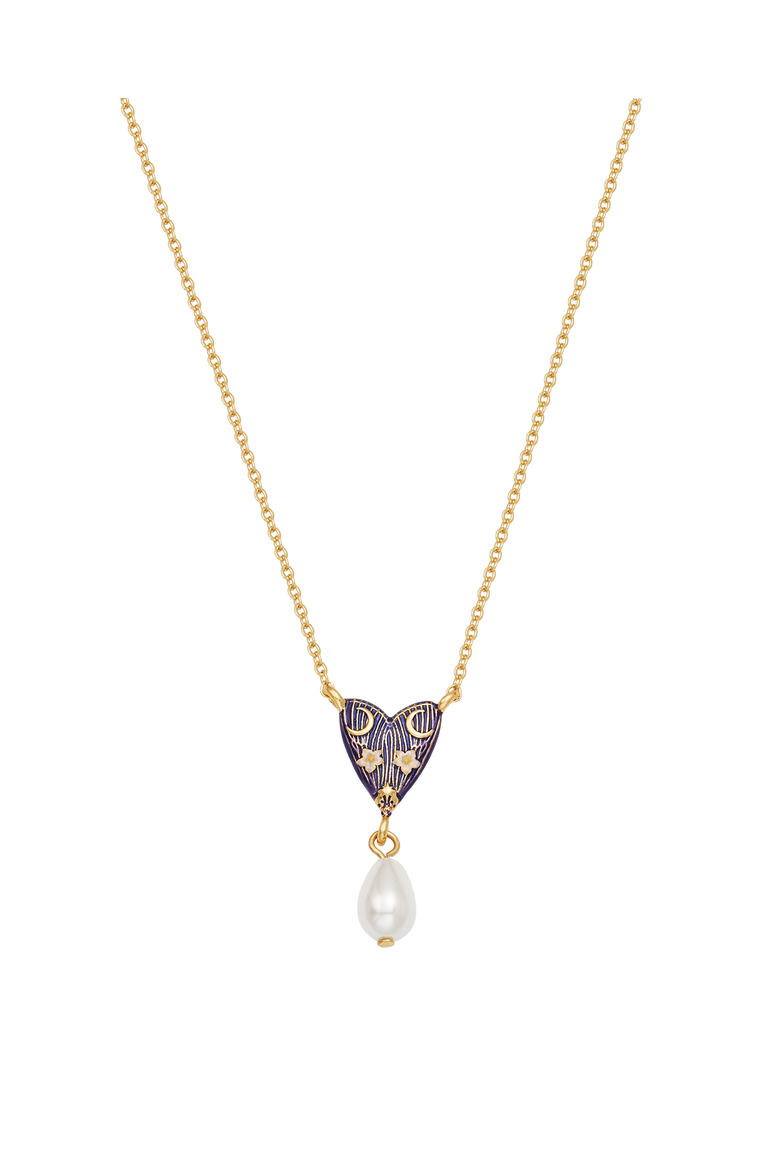 Jasmine Moon Butterfly & Pearl Necklace, Alternate, color, Gold