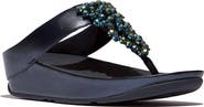 FitFlop Rumba Iridescent beaded toe-post sandals