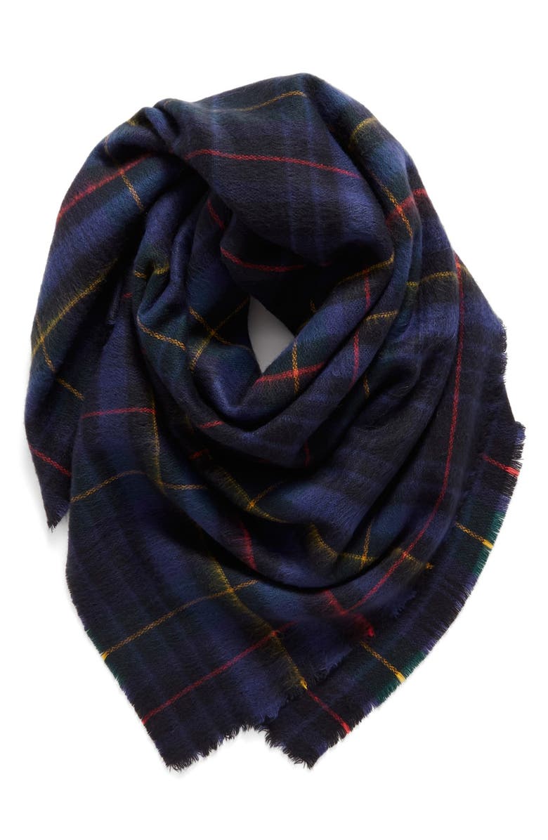 Shiraleah 'Anya' Plaid Oversize Square Scarf, Main, color, 