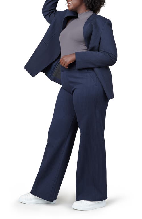 Spanx Perf Wide Leg Ponte Pants In Blue
