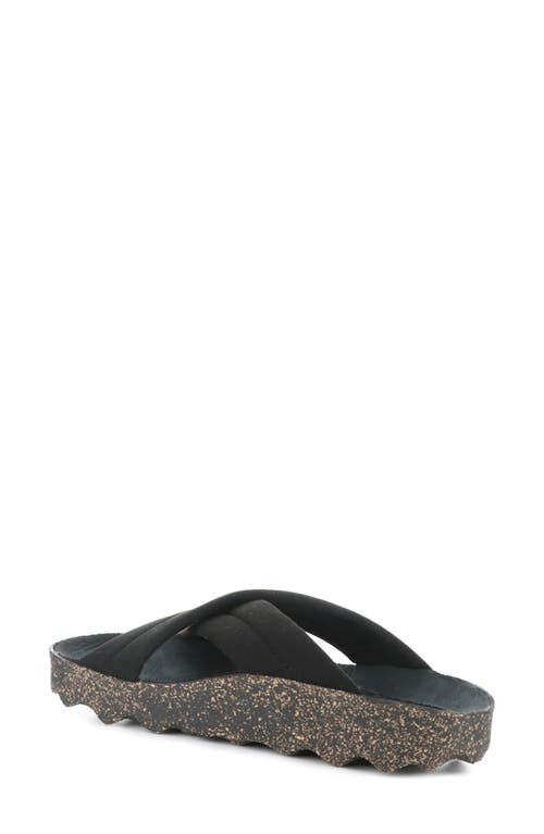 Asportuguesas By Fly London Curr Slide Sandal In Black