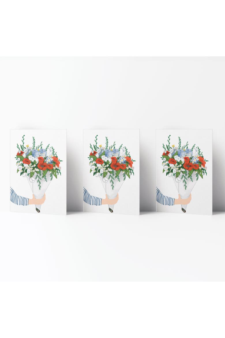 Everyday Greeting Card Pack (3ct) "Summer Bouquet", Main, color, Multi-Pack