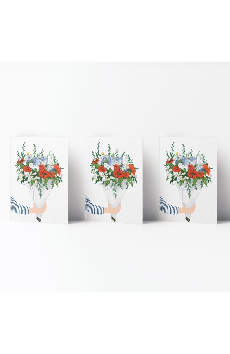 Ramus & Co Everyday Greeting Card Pack (3ct) "Summer Bouquet", Main, color, Multi-Pack