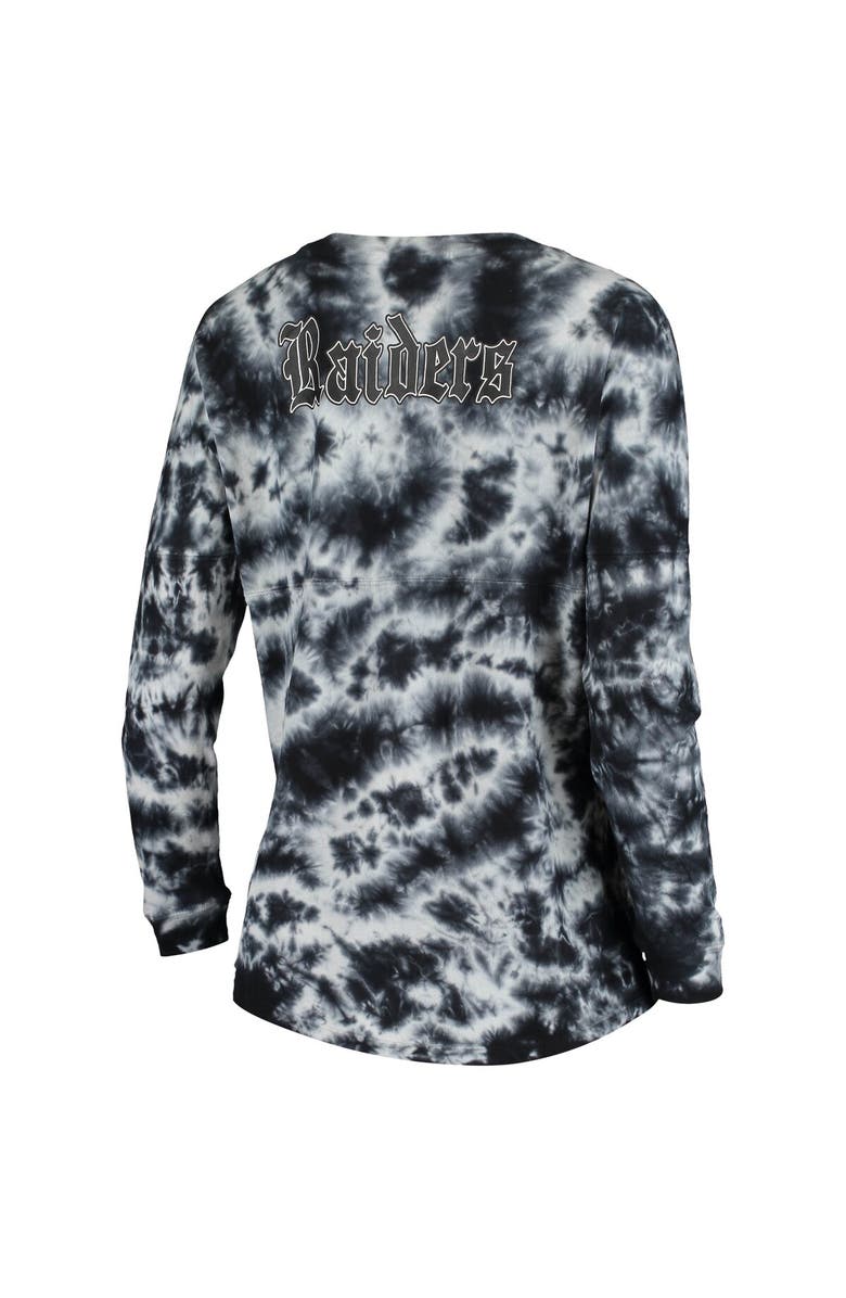 New Era Women's New Era Black Las Vegas Raiders Tie-Dye Long Sleeve T-Shirt, Alternate, color, 