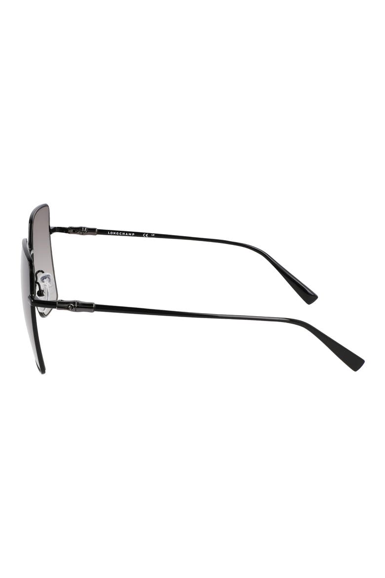 Roseau 57mm Gradient Butterfly Sunglasses, Alternate, color, BLACK