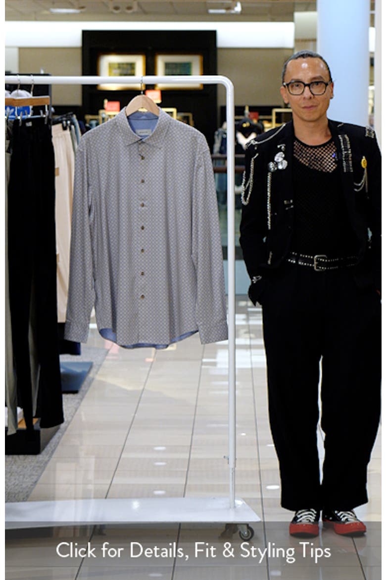 Jimmy OoohCotton® Geo Print Button-Up Shirt video
