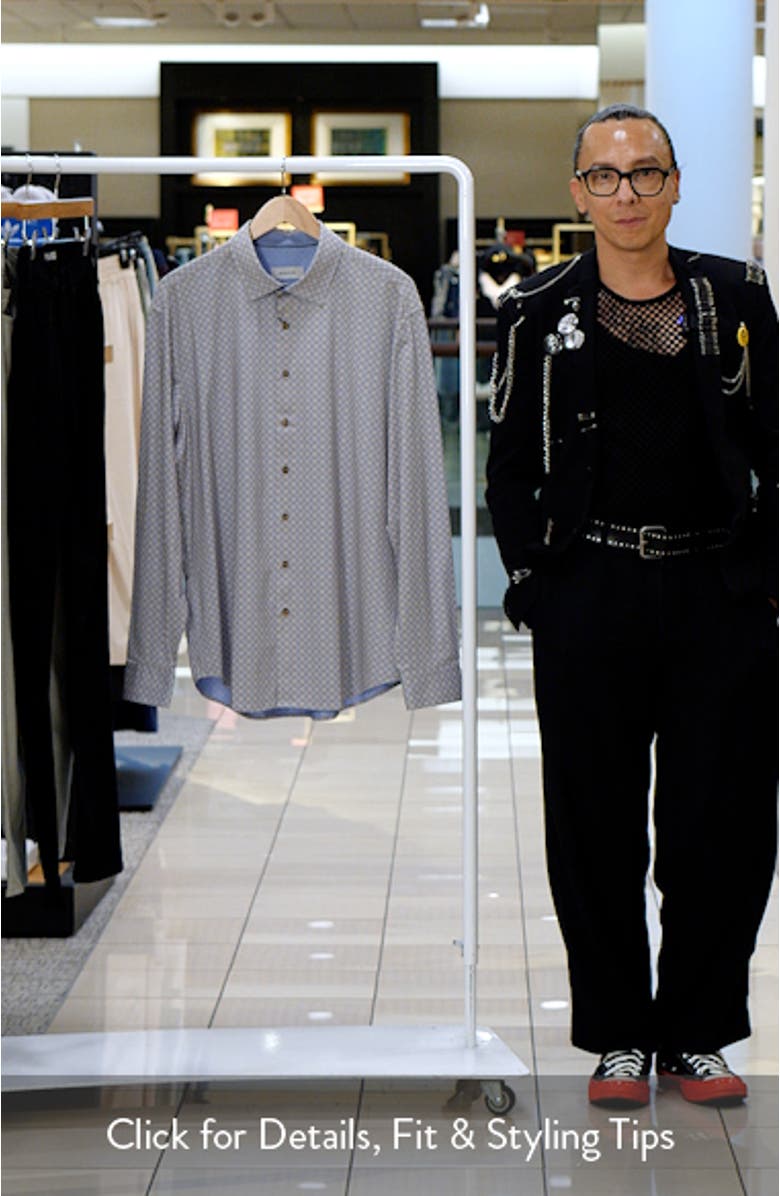 Jimmy OoohCotton<sup>®</sup> Geo Print Button-Up Shirt, sales video thumbnail