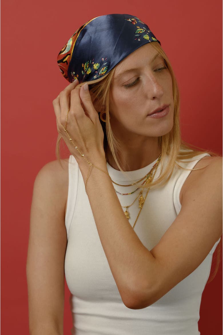 Anna Bezel Hand Chain, Alternate, color, Gold