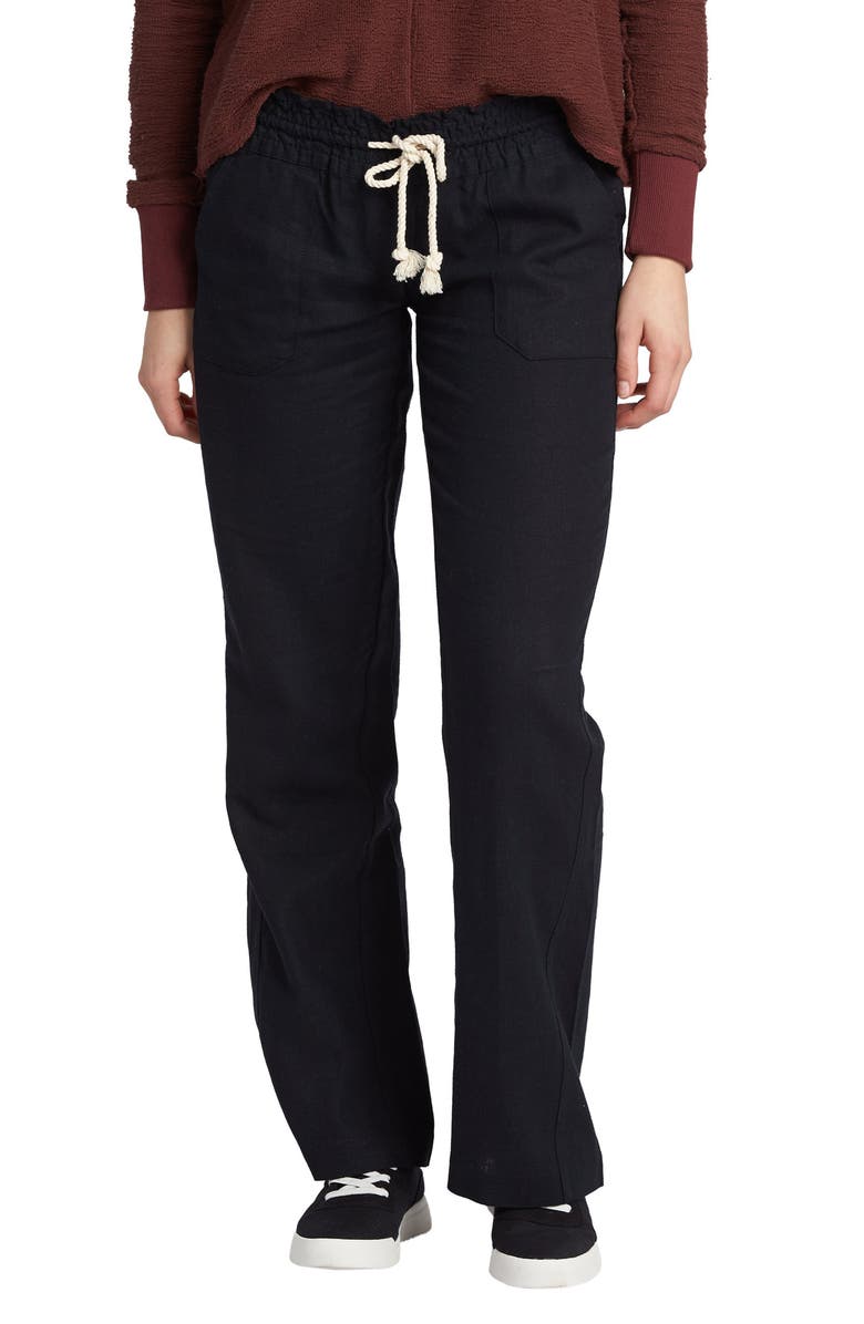 Roxy Oceanside Linen Blend Beach Pants, Alternate, color,