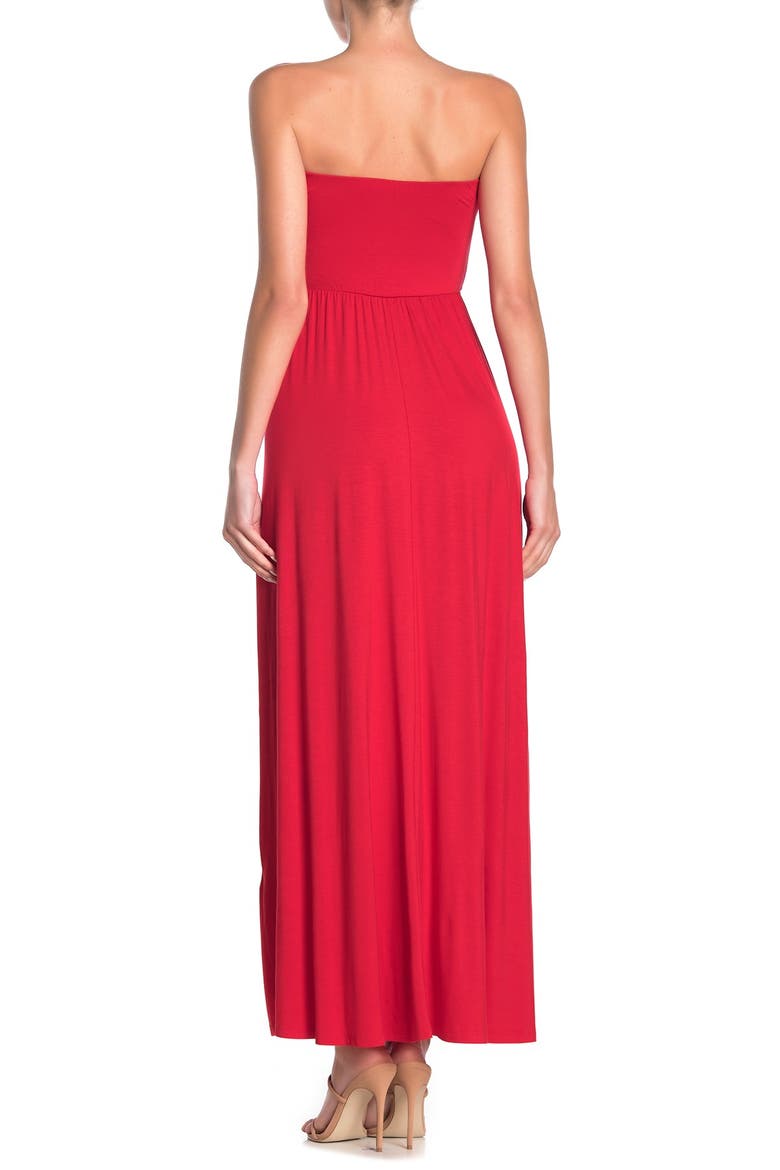 West Kei Strapless Dress, Alternate, color, POPPY RED