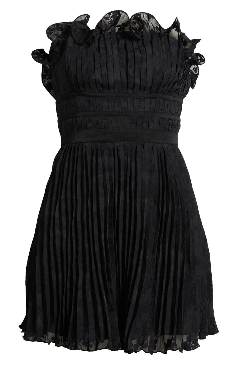 Lulus Admirable Style Pleated Strapless Minidress, Alternate, color, 