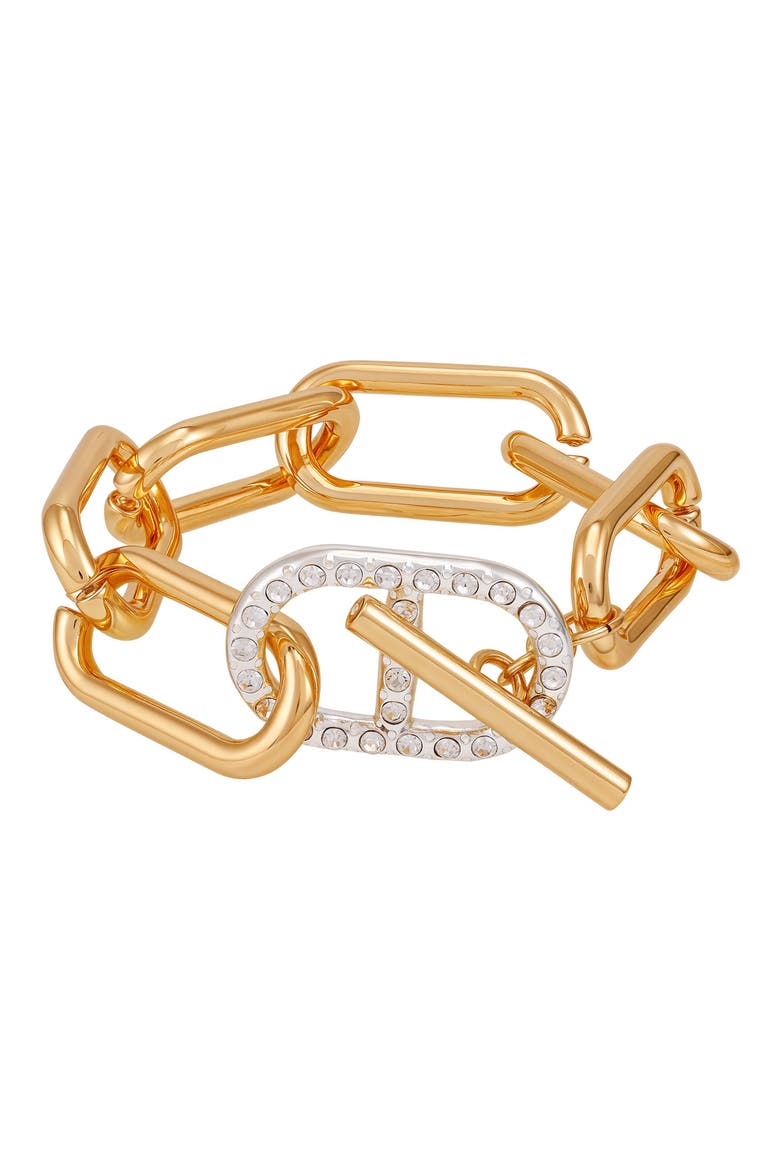 Toggle Two-Tone Bracelet, Main, color, TWO TONE
