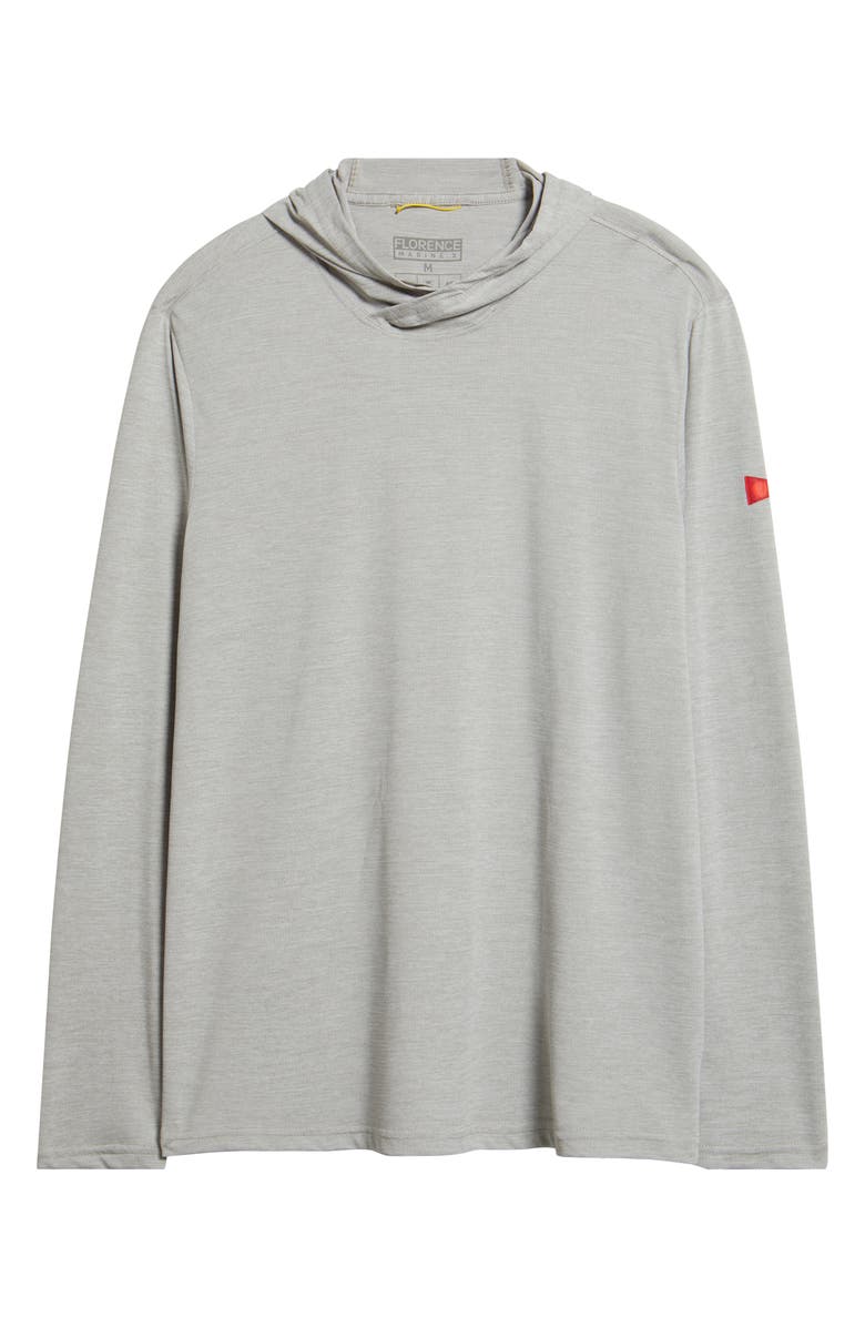 Florence Airtex Long Sleeve Hooded Performance Top, Alternate, color, Heather Charcoal