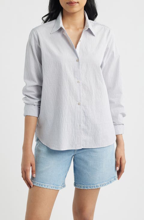 Stripe Button-Up Shirt