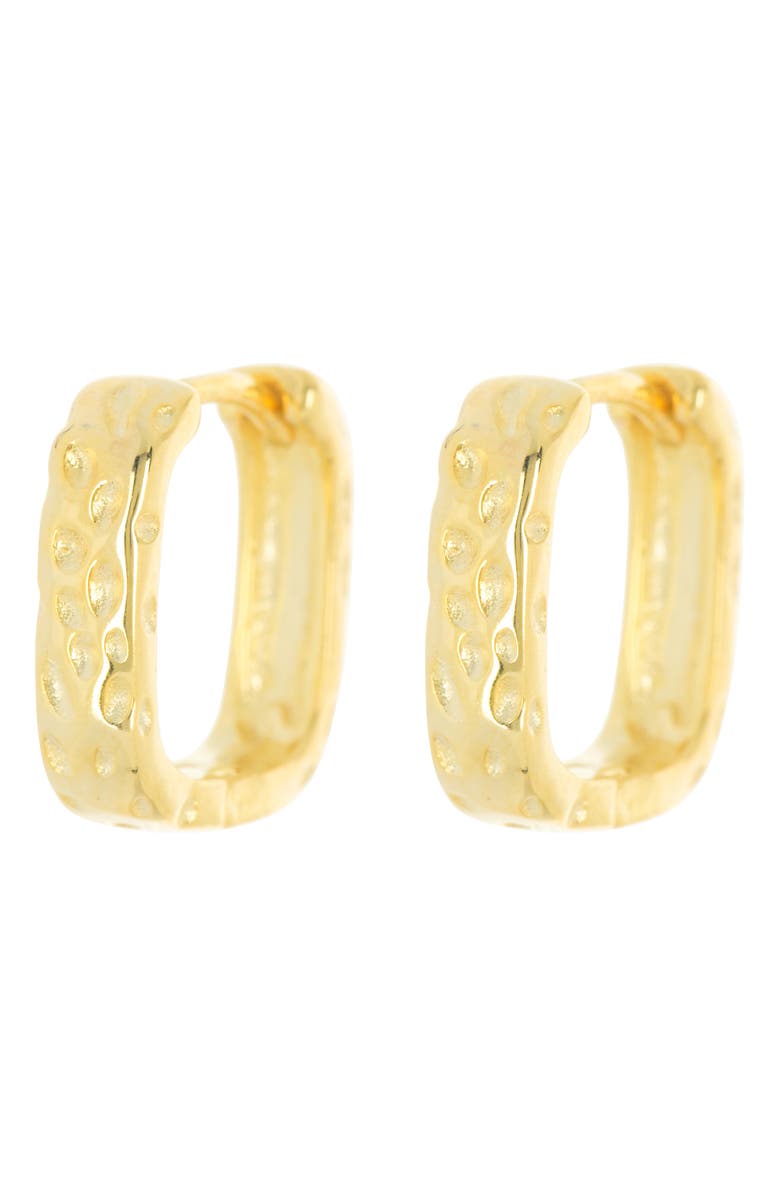 SAVVY CIE JEWELS 18K Gold Plated Sterling Silver Square Hoop Earrings, Main, color, Gold
