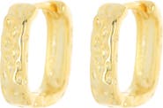 SAVVY CIE JEWELS 18K Gold Plated Sterling Silver Square Hoop Earrings