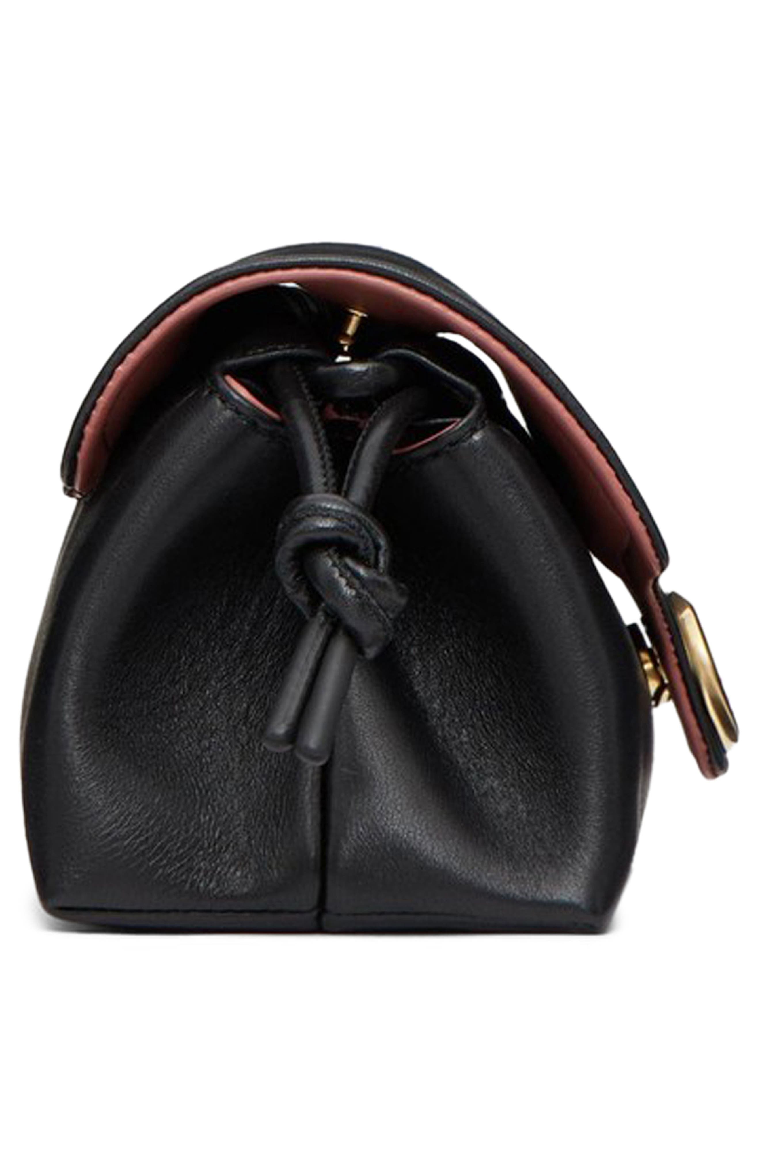 Valentino Garavani Mini VLOGO East/West Leather Shoulder Bag, Alternate, color, 