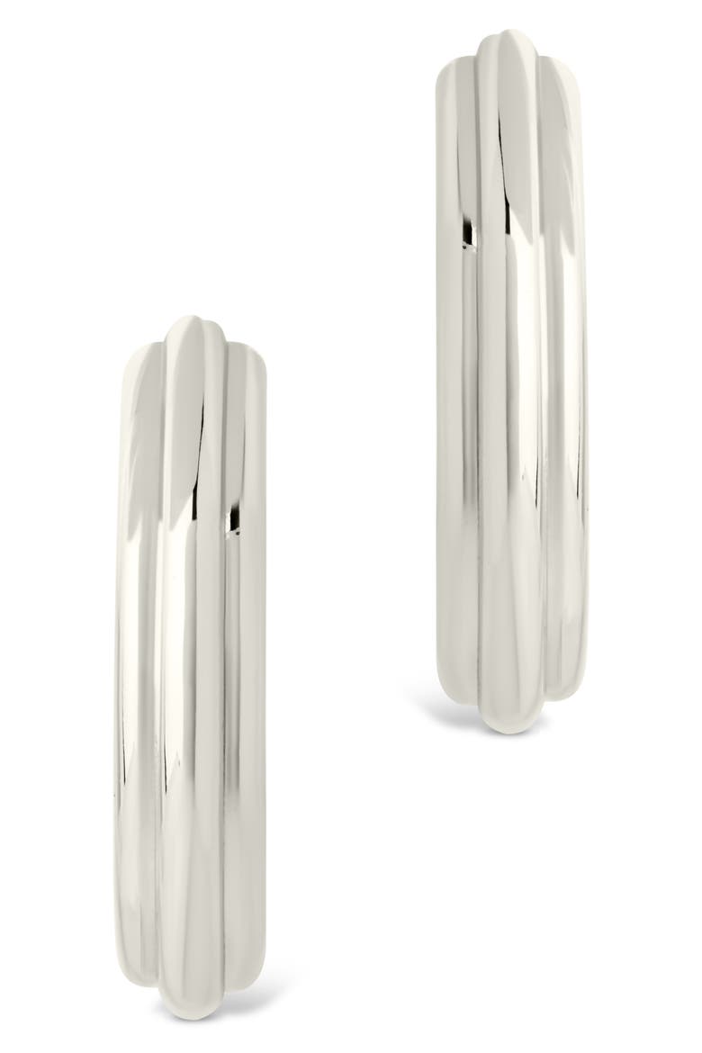 Allistar Triple Row Tube Hoop Earrings, Alternate, color, SILVER