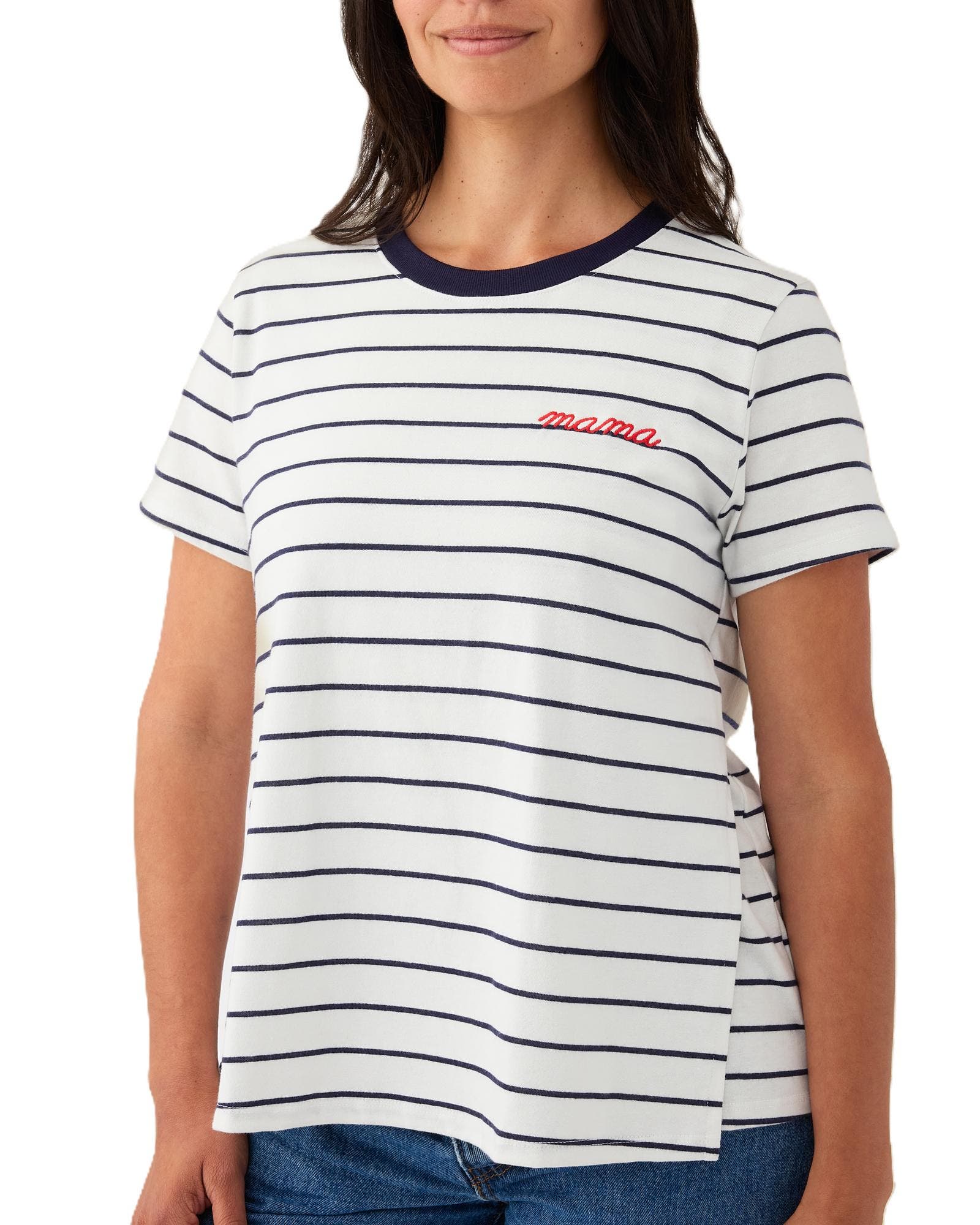 selected Navy & White Stripe