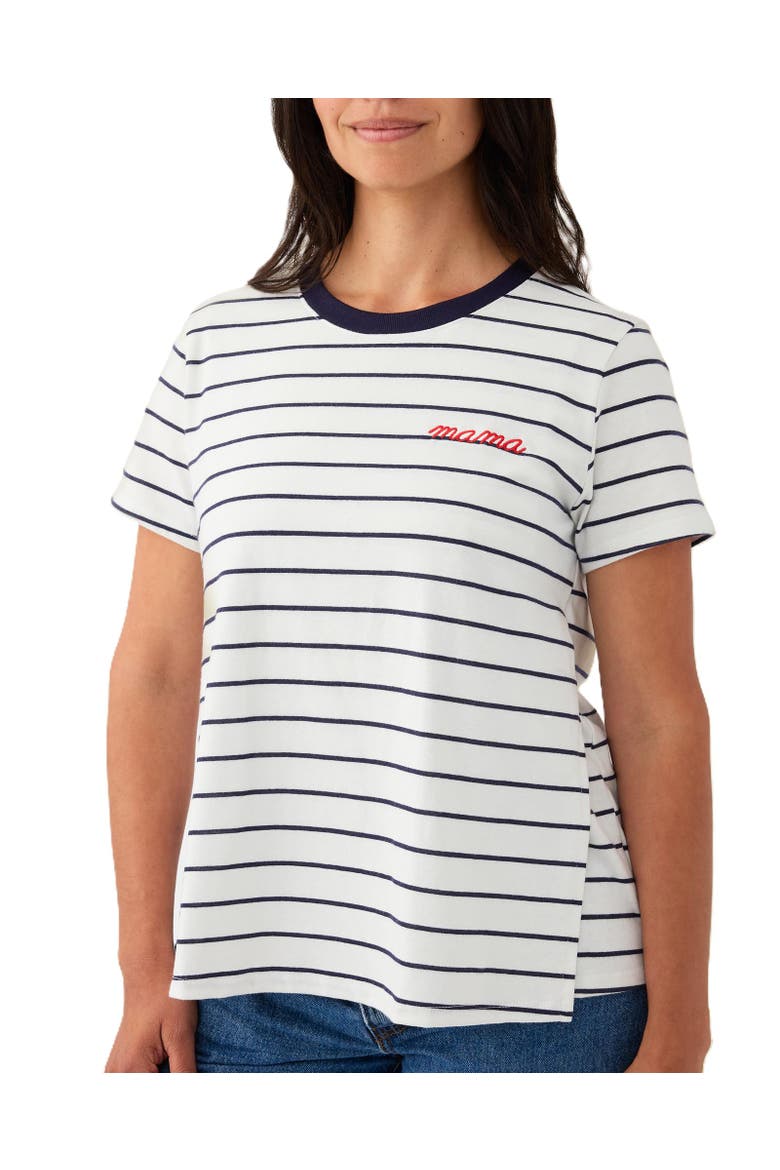Classic Cotton Nursing T-shirt, Main, color, Navy & White Stripe