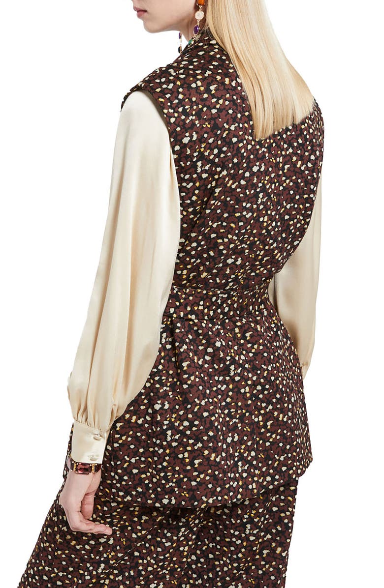 ottod'Ame Sleeveless Blazer, Alternate, color, Brown