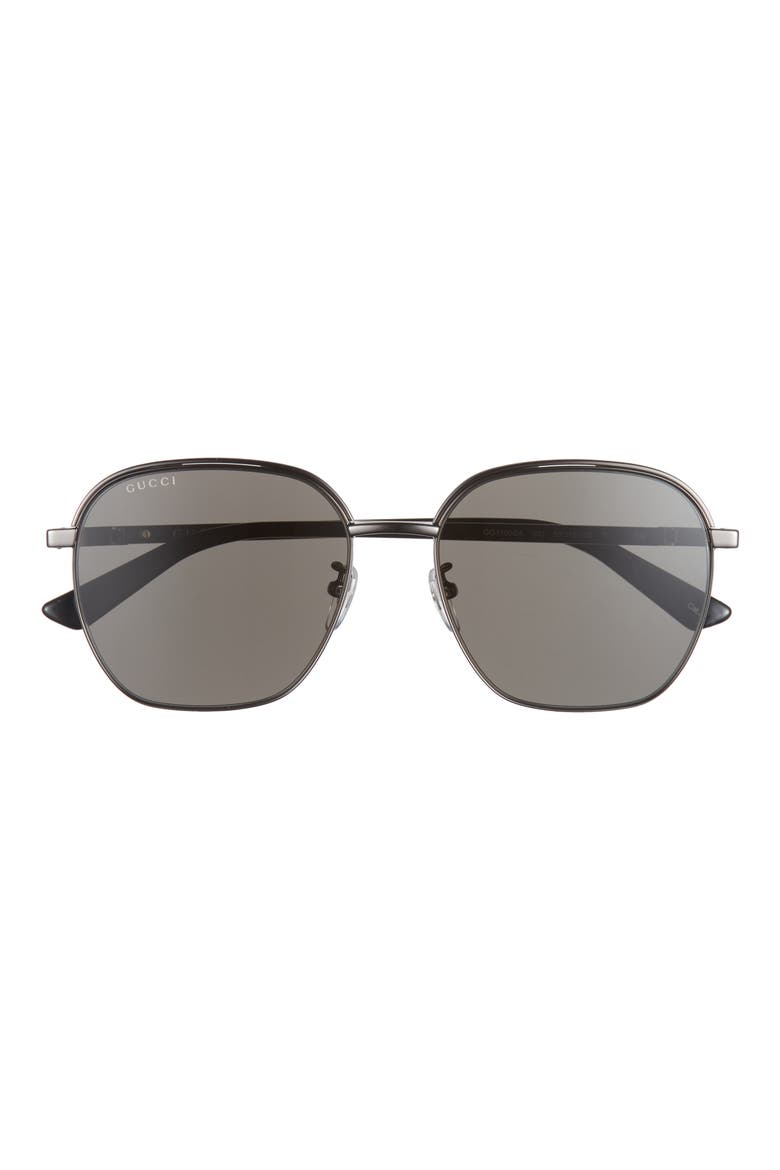 58mm Square Sunglasses, Main, color, RUTHENIUM RUTHENIUM GREY