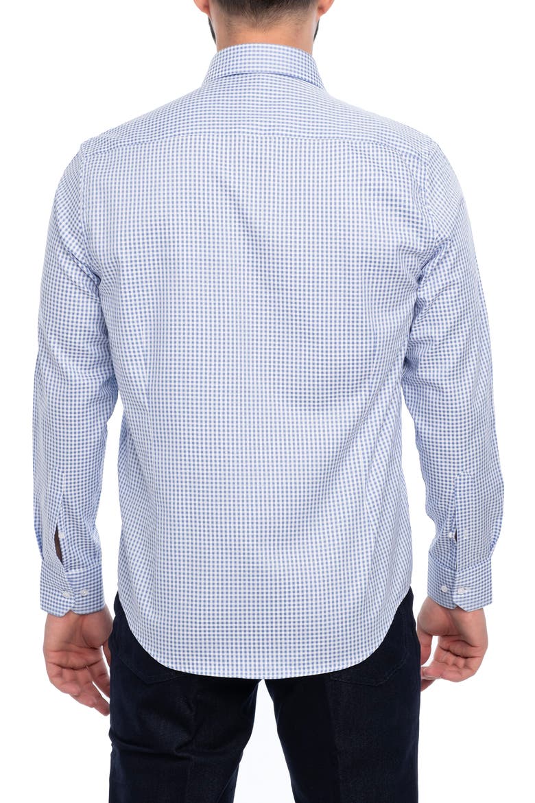 Brooklyn Slim Fit Cotton Dress Shirt, Alternate, color, BLUE