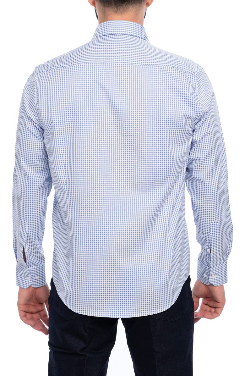VELLAPAIS Brooklyn Slim Fit Cotton Dress Shirt, Alternate, color, Blue