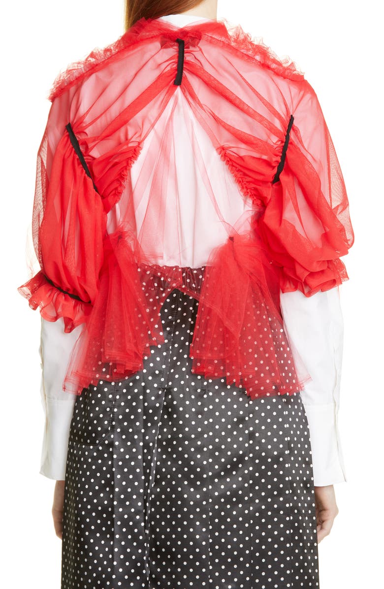 Tao Comme des Garçons Tricot Comme des Garçons Tulle Top, Alternate, color,