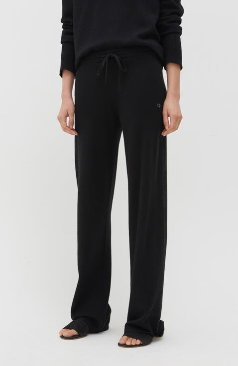 Pure Cashmere Wide Leg Pants