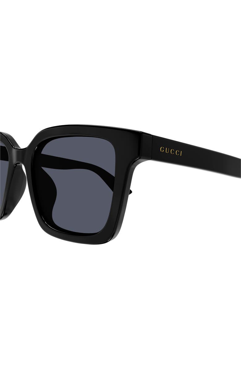 Gucci 54mm Square Sunglasses, Alternate, color, Black/ Grey