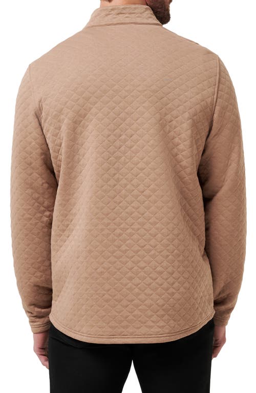 Travismathew Transatlantic Quilted Henley Pullover In Nude