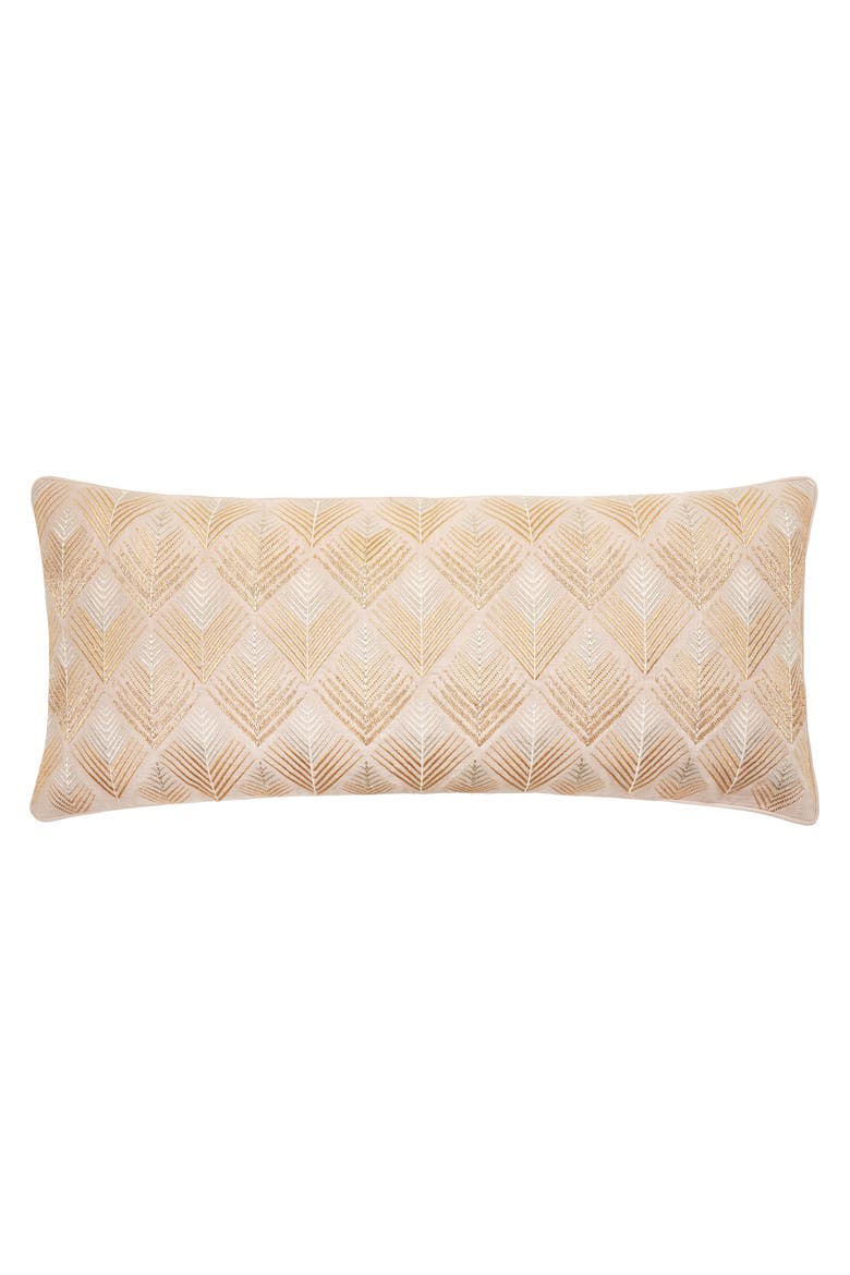 Coco Geometric Diamond Natural Tan Cotton Decor Throw Pillow, 15" x 35", Main, color, Brown