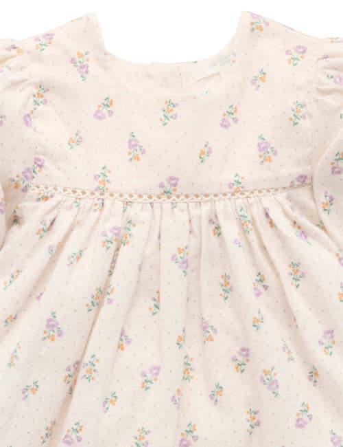 Purebaby Primrose Dress With Headband In Neutral
