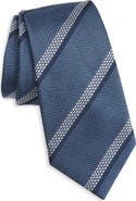 ZEGNA TIES Stripe Silk Jacquard Tie