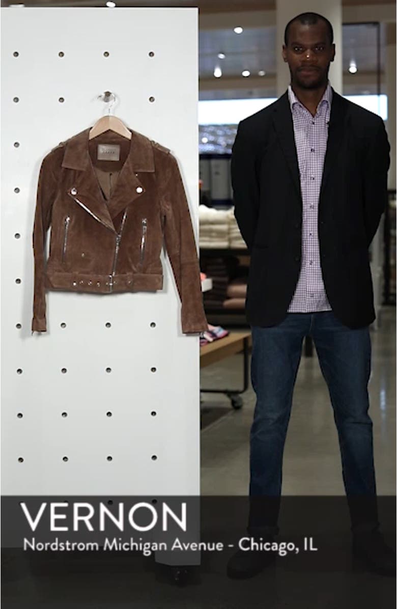 Morning Suede Moto Jacket, sales video thumbnail