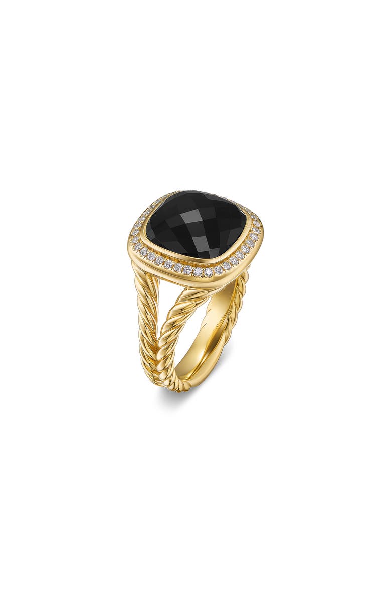 David Yurman Albion Ring in 18K Yellow Gold with Diamonds, Alternate, color, Black/ 18K Gold