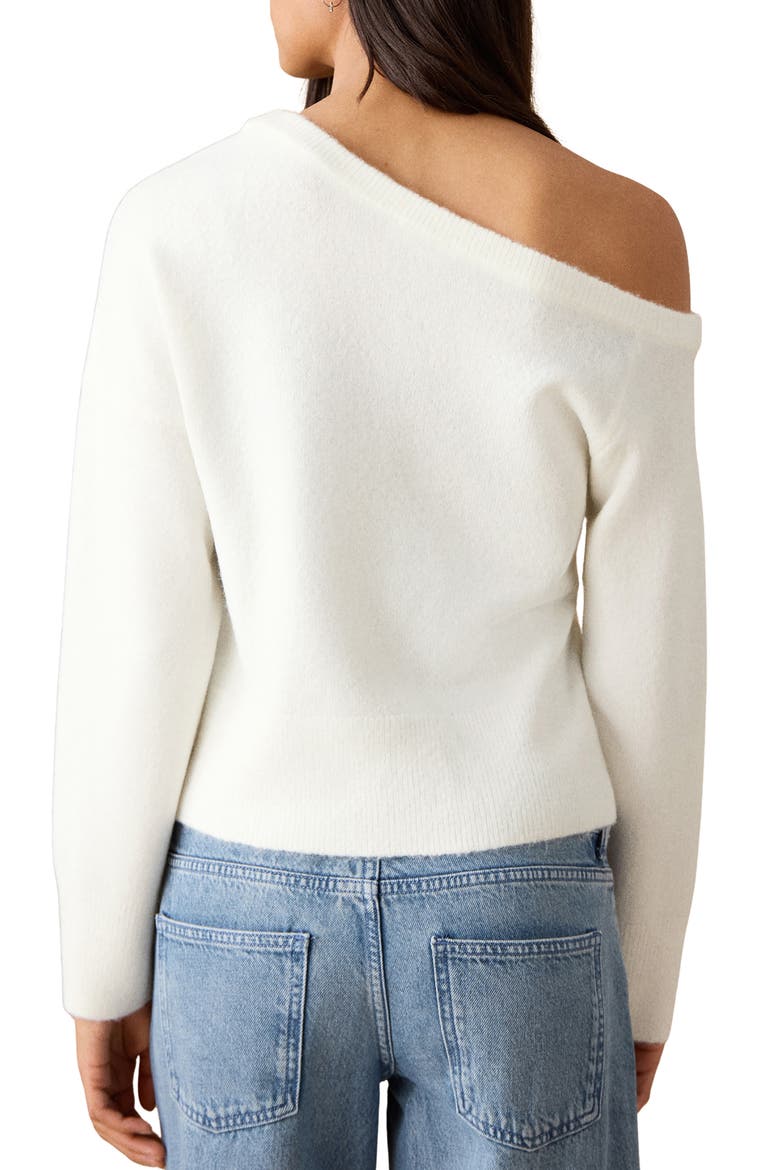Grommet One-Shoulder Sweater, Alternate, color, OFF WHITE