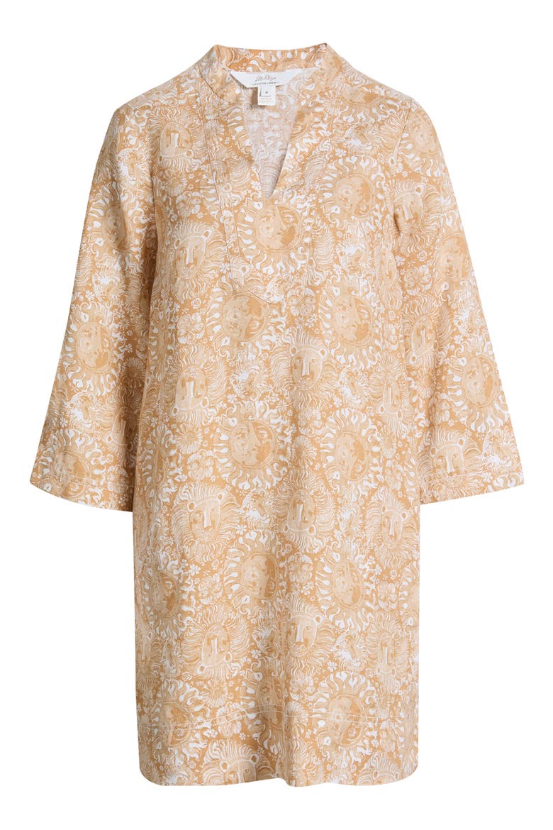 Annadetta Linen Tunic Dress, Alternate, color, ICED LATTE LIL JIMS STUFF