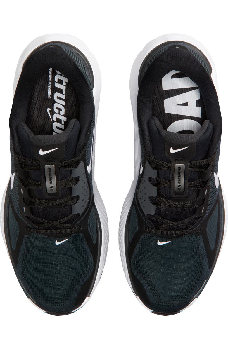 Nike Structure Plus Running Shoe, Alternate, color, Black/ White