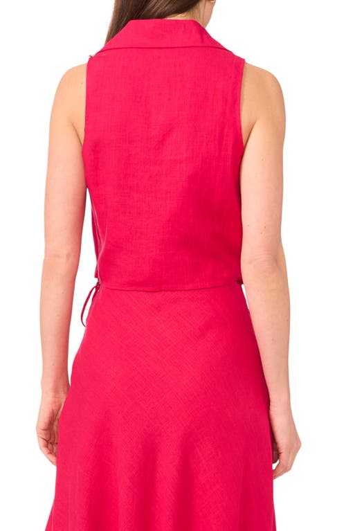 1.state Wrap Collared Top In Magenta