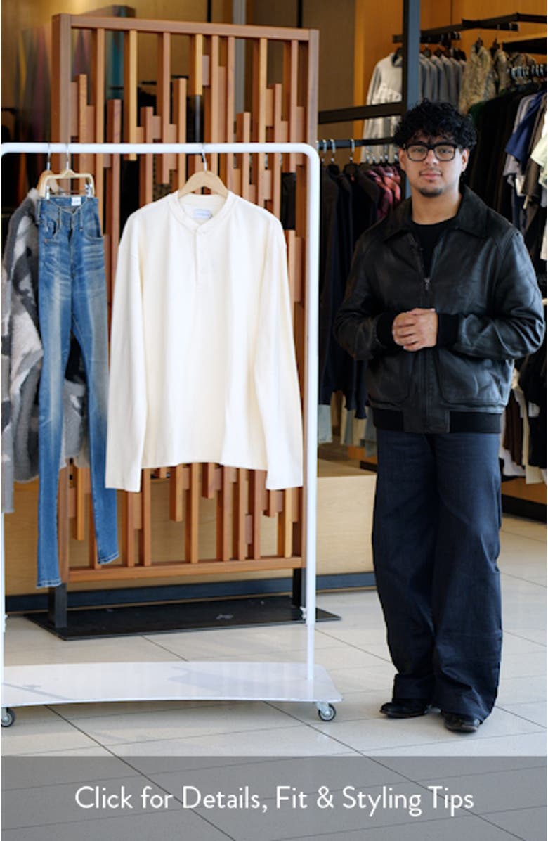 Long Sleeve Waffle Henley, sales video thumbnail