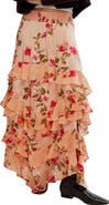 Free People Lolita Floral Ruffle Maxi Skirt