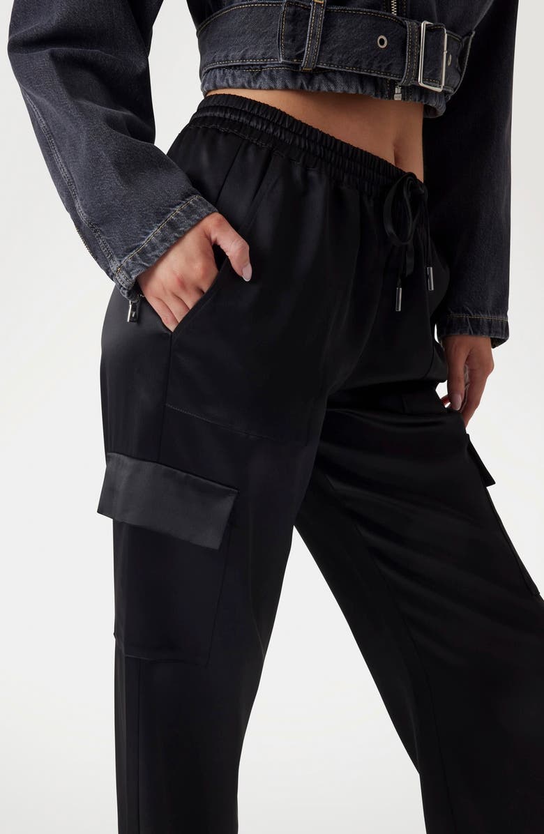 GUESS Marzia Cargo Joggers, Alternate, color, Jblack-Black