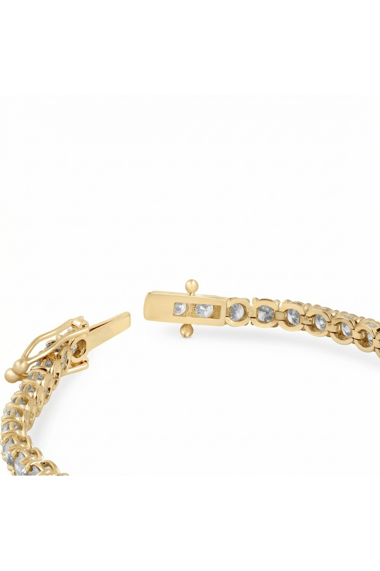 13Ct Round-Cut Diamond Tennis Bracelet 14k Gold 7" Lab Grown, Alternate, color, 14k Yellow Gold