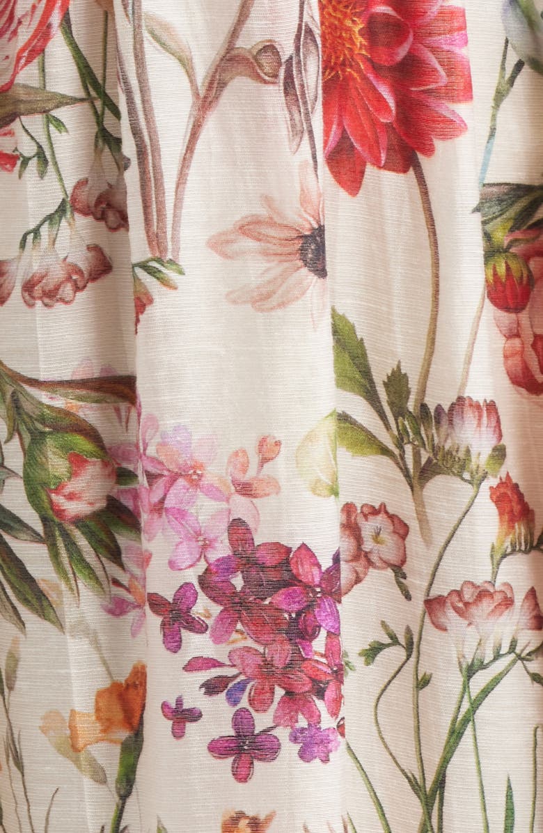 Lulus Panarea Floral Print Off the Shoulder Maxi Dress, Alternate, color, Multi Floral