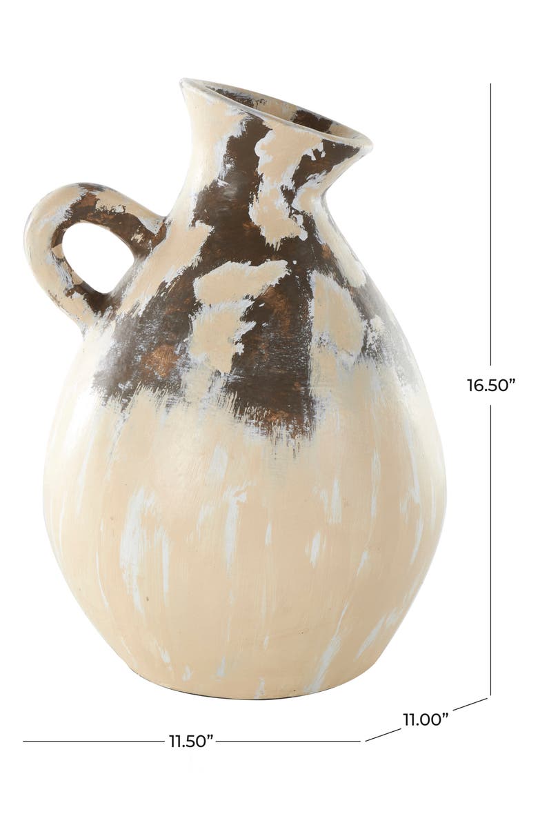 GINGER BIRCH STUDIO Ceramic Vase, Alternate, color, Cream
